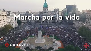 Épica Marcha por la Vida Argentina 2018. Marcha al Congreso de la Nación Argentina.