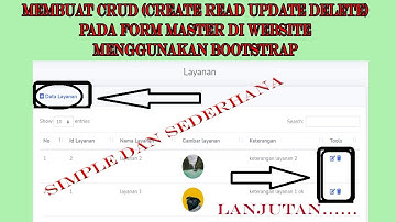 tambah, tampil, update, hapus di php || CRUD form master Lanjutan