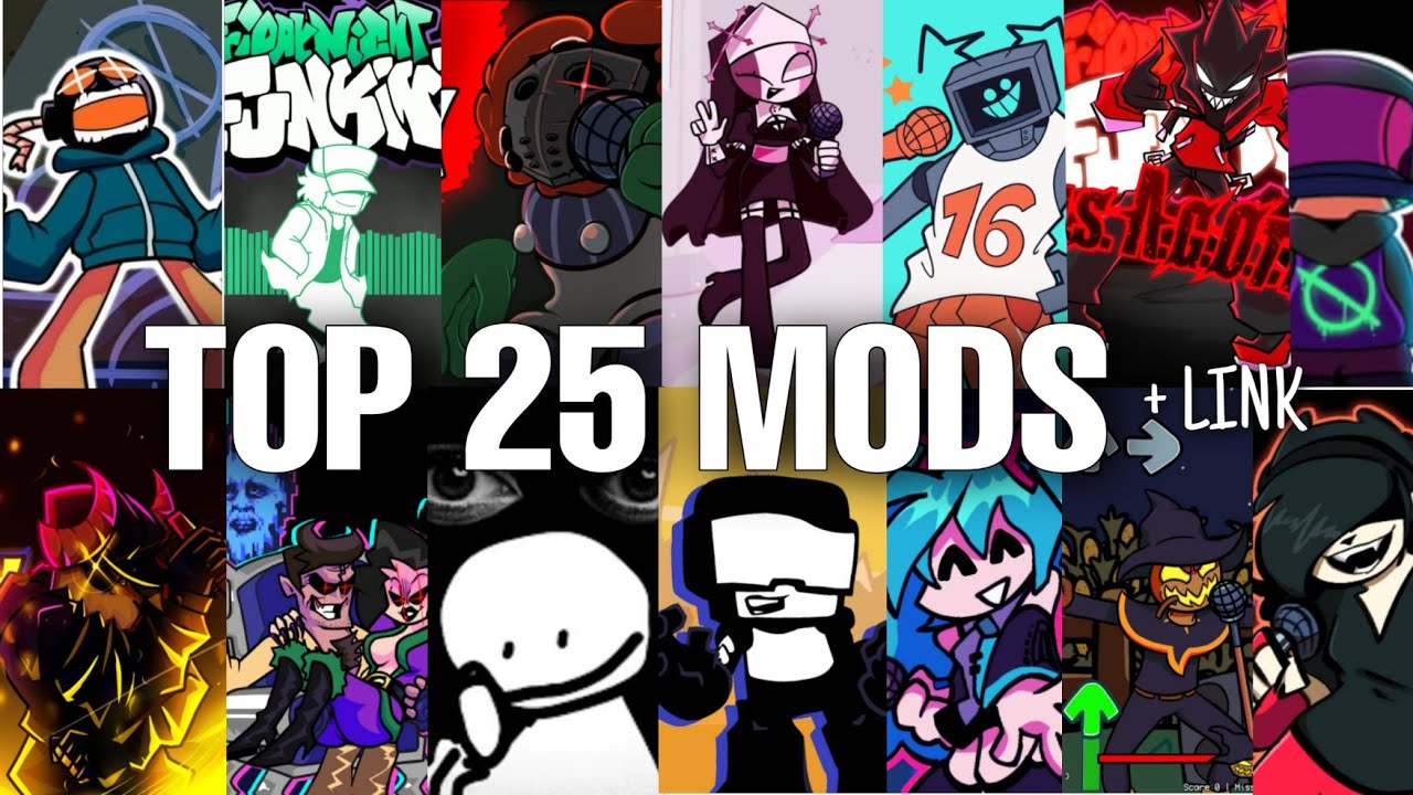 TOP 25 MODS Full Week Of Friday Night Funkin! - TOP Best MODS from
