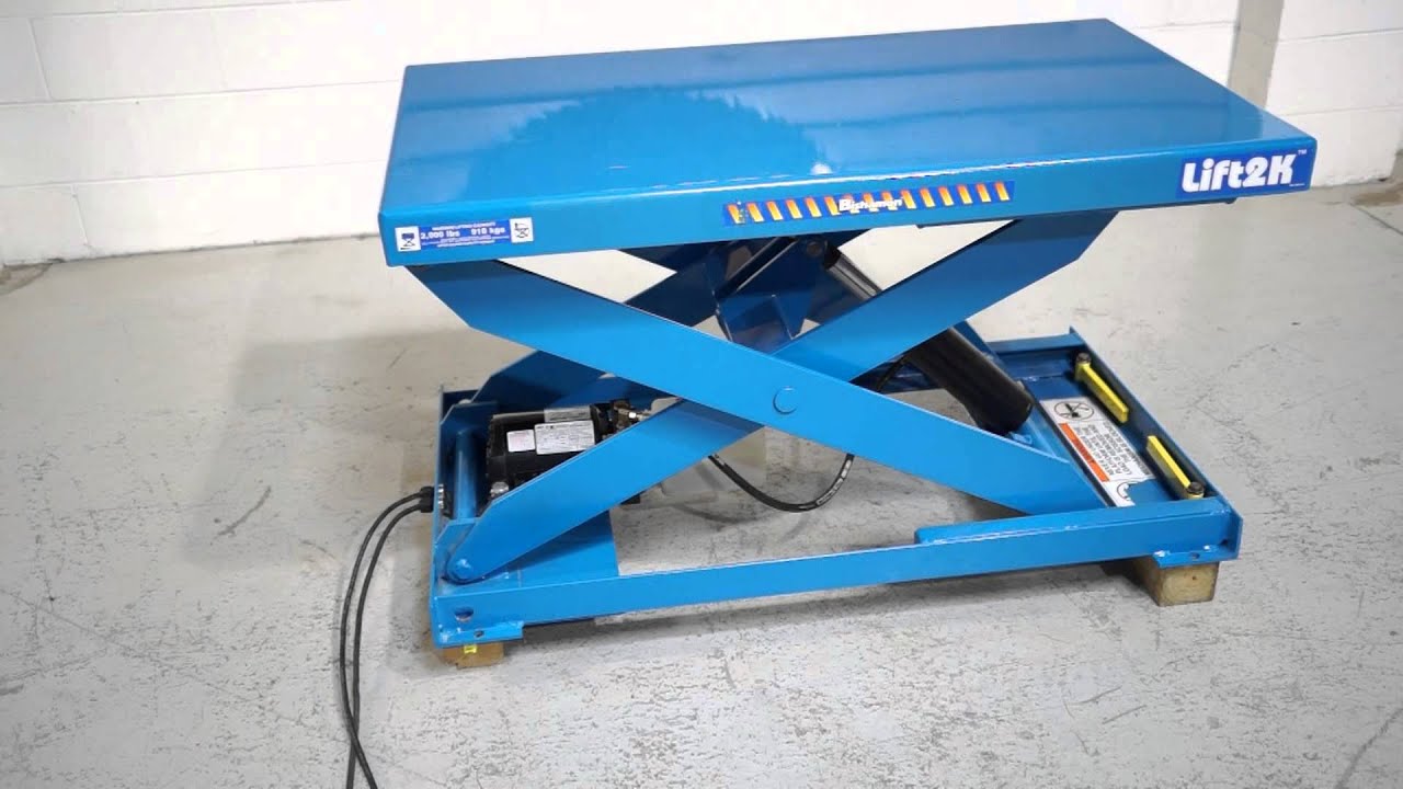 NEW BISHAMON Lift2K 2000lb LIFT TABLE - YouTube