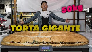 Comiendo la TORTA más grande de México 🇲🇽 50 Kilos | Jamás Hecha