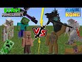 Godzilla VS Kong VS Giant Minecraft MOBS (BIG MINECRAFT BATTLE)