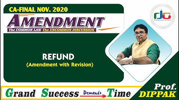 04 GST Amendments   Nov 2020   Refunds Amendments with Rivision   DG Sir