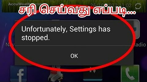 How to fix unfortunately setting has stopped problem in Smartphone | Tamil | JoinTech