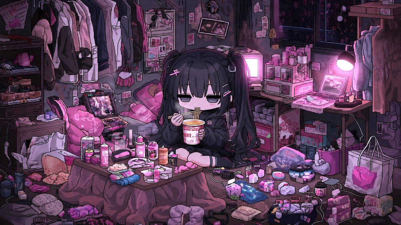 【フリーBGM】夜ふかし人生...🍜／病みかわlo-fi