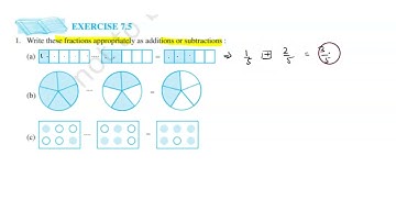 Write these fractions appropriately as additions or subtractions: class 6th chapter 7 EX 7.5 Q1