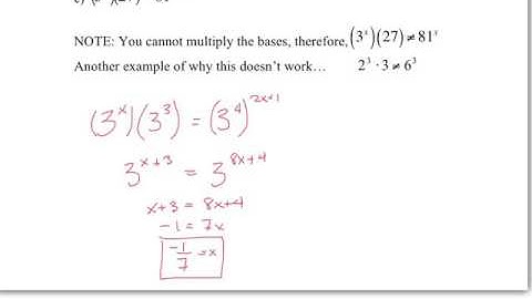Ex22 - Solving Exponential Equations