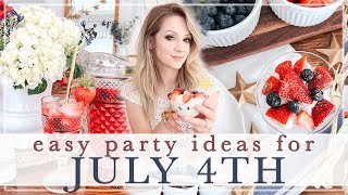 Beautiful July 4th Party Ideas ((EASY)) - Refreshments & Decor