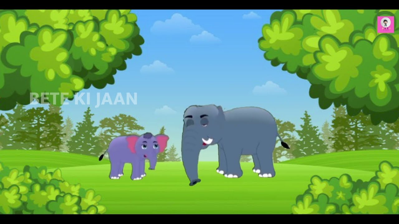Elephant Jungle Story Cartoon | Elephant Kids Cartoon Story | Jungle Story Cartoon | Kids Cartoon