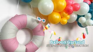 How to Make a Balloon Garland | Pool Party Party Hero Kit Tutorial #balloontutorial #balloon