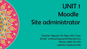 Bài 1: Hướng dẫn sử dụng Moodle LMS _ Site administrator