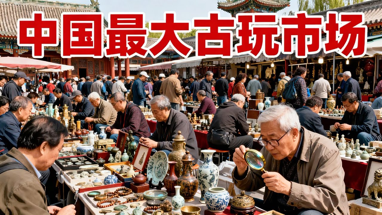 北京潘家园 | 中国最大古玩市场！跳蚤市场与古玩文物 | 淘宝捡漏、翡翠玉石 | | 真实第一人称视角 | 北京旅游攻略 | 4K#旅游 #北京 #古玩市场 #4k