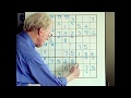 Sudoku. Tutorial #12       3 numbers in a line within a row or column...advanced.