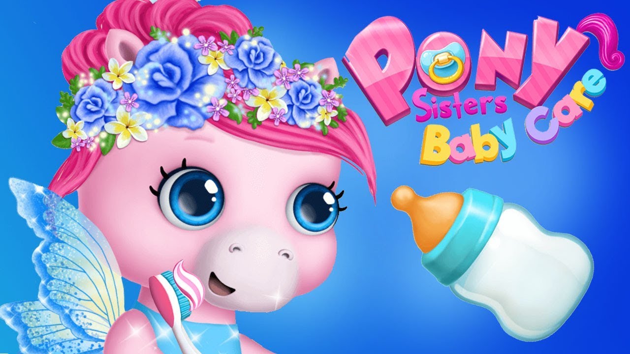 Fun Animal Horse Care Play & Learn Baby Pony Sisters Dress Up, Feed