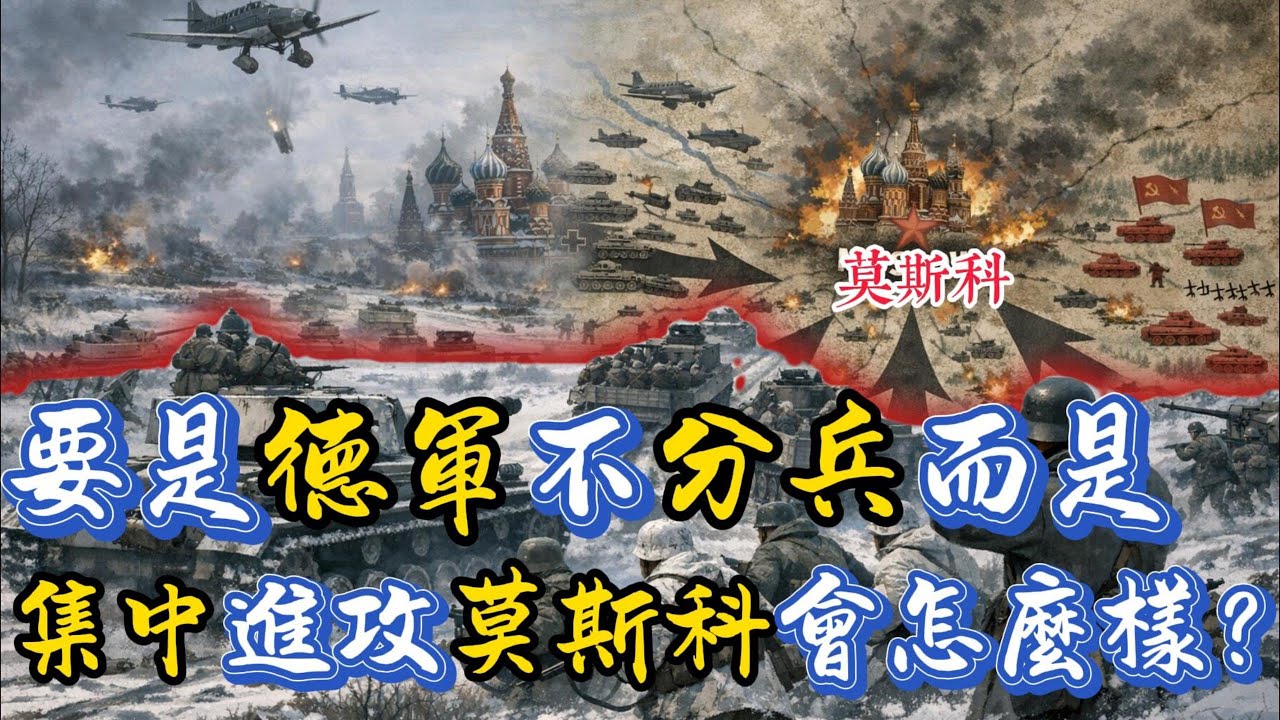 二戰要是德軍不分兵，而集中進攻莫斯科能拿下首都進而打贏蘇聯嗎？