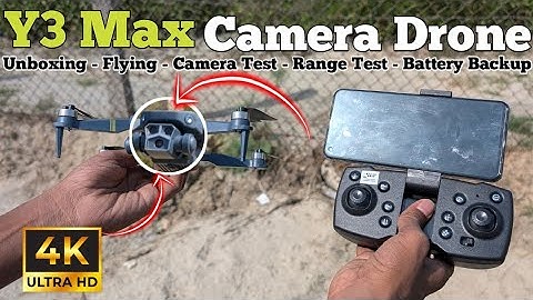 Y3 Max Camera Drone Unboxing, Flying, Camera Test, Range Test, Battery Backup & Review