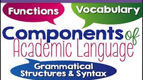 Academic language across Subjects – Components (vocabulary) - BE.d Class Time - Suresh Babu G