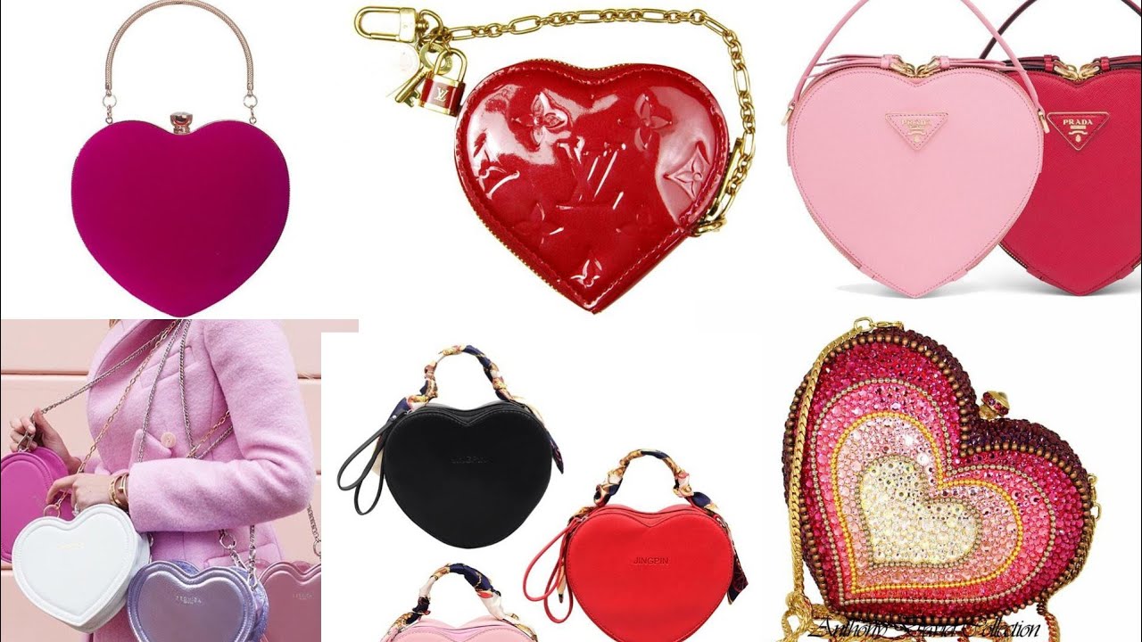 Beautifull heart shapes bags purse designs girls bags clutch designs ...