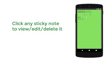 Dealing with sticky notes (Free Smart Agenda android app)