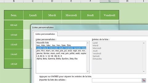 Listes automatiques et séries de nombres dans Excel