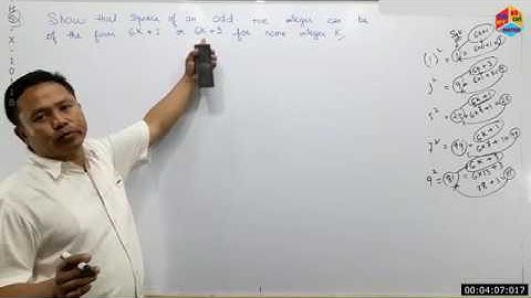 MATHS X 1011B NUMBER SYSTEM SQUARE OF ODD POSITIVE INTEGER IS OF THE FORM 6k + 1 OR 6k + 3