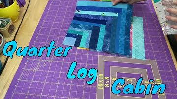 Quarter Log Cabin Quilt Block