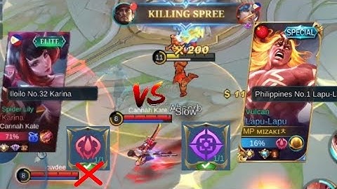 TOP KARINA VS FORMER TOP 1 PHILIPPINES MIZAKI DAMAGE LAPU-LAPU🔥