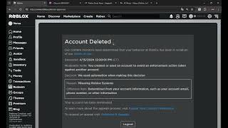 Roblox deleted my roblox account for something i never did???
