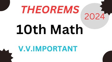 10th Class Math Important Theorems- Math10th Class Important Theorem 2024 - Exams 2025
