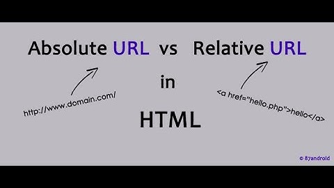 Absolute URL VS Relative URL Urdu / Hindi / The Education Villas