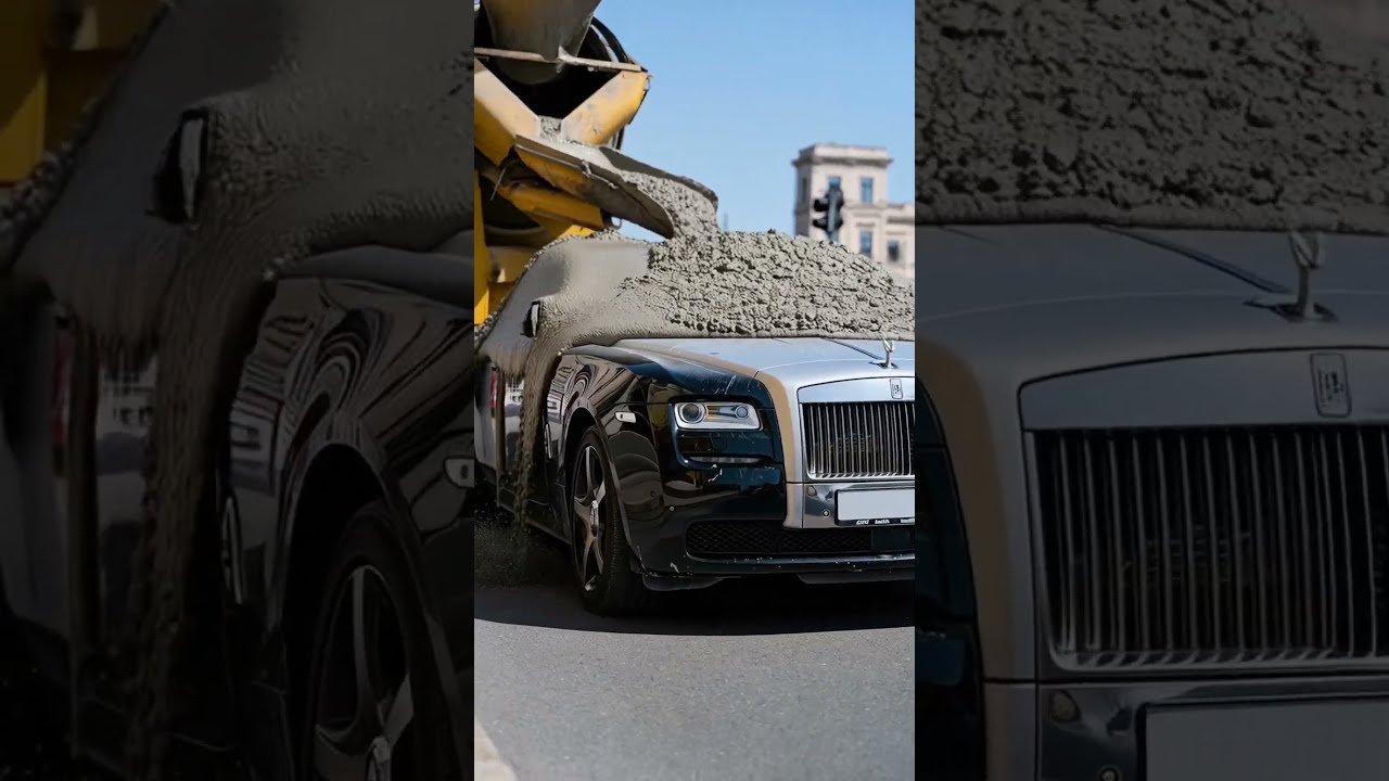 The Cement Truck Driver Clearly Took Offense And Poured Wet Concrete All Over Luxury Car