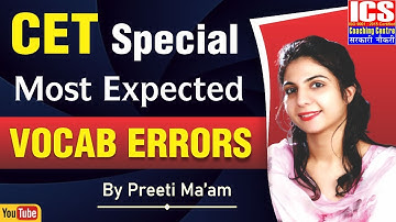 CET Special | Most Expected VOCAB ERRORS | Preeti Ma