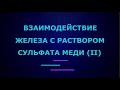 Взаимодействие железа с раствором сульфата меди (II)