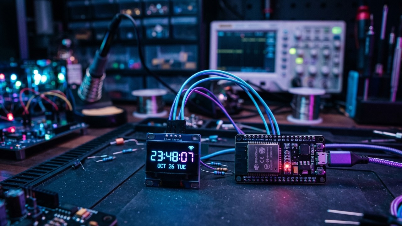 I Built a Smart WiFi Clock using ESP32 😳 (No RTC Needed!) - YouTube