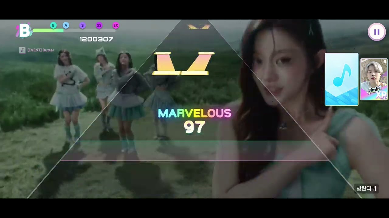 26.02.08 리듬하이브에 5주년 기념 스튜디오 등장!! BTS Butter Lv.55(!?) 플레이 영상–방탄티뷔