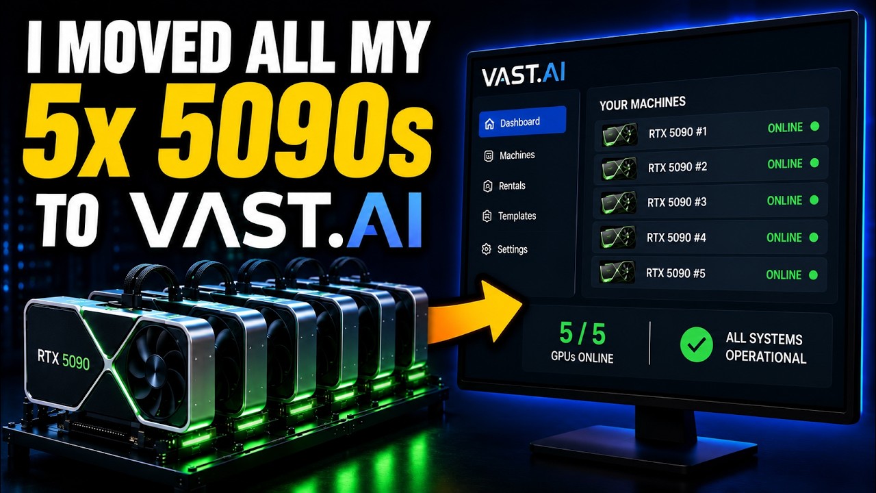 I Moved 5 RTX 5090s to Vast.AI | Here's What They Earn