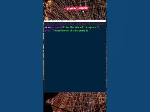 Python program to calculate perimeter of the square #python #pycoders # ...