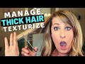 How to Manage Thick Hair | Texturizing Ends to Thin Out Hair (Holds Style Better)