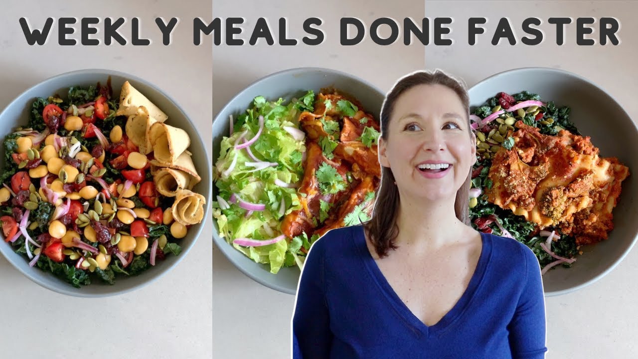 How I CUT Cook Time in HALF This Week! (Vegan, High Protein & Lots of Veggies)