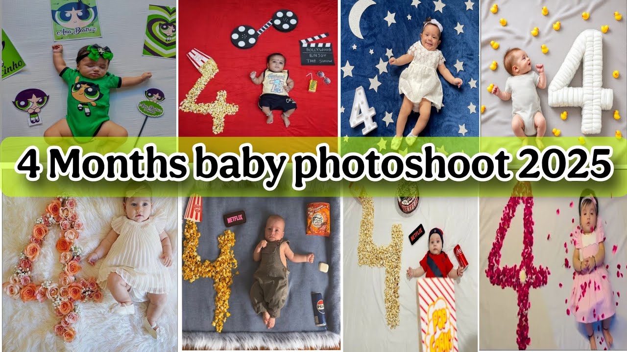 4 month baby photoshoot ideas 2025 । Diy baby photoshoot ideas at home।Monthly baby photoshoot ideas