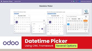 Odoo DatePicker & DateTime Picker Using OWL Framework