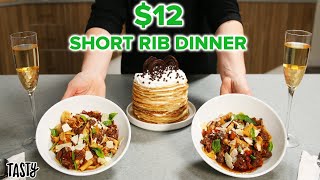 I Tried To Make a $12 Short Rib Date Night Dinner • Tasty