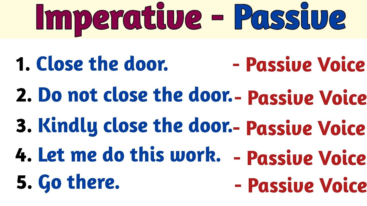 Imperative Sentences को Passive में कैसे Change करें?🤔 | Order Command Request ke Passive | Voice |
