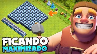 FULL MUROS ANTES DA ATUALIZAÇÃO?? UPANDO MUROS Á TODO VAPOR EM MEU CV13 NO CLASH OF CLANS!!