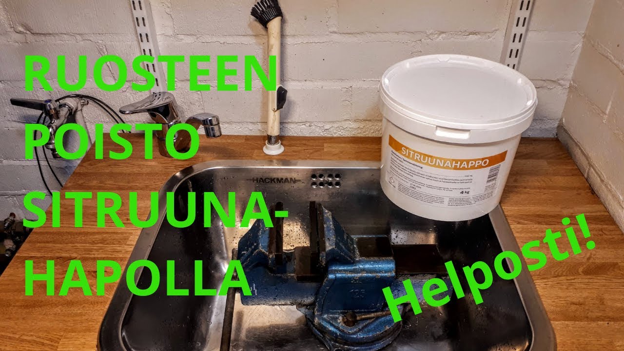 RUOSTEEN POISTO SITRUUNAHAPOLLA