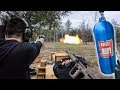 Shooting the BIGGEST Nitrous bottle with my .50cal Desert Eagle!