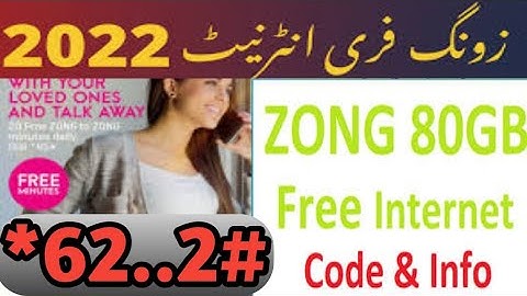 Zong Free Internet Coad Today 2022