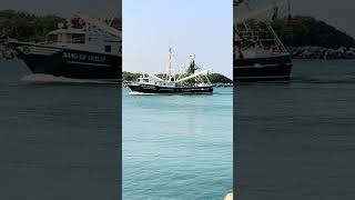 Huge Shrimp boat! Band of Gold coming into to Fort Pierce inlet ⚓