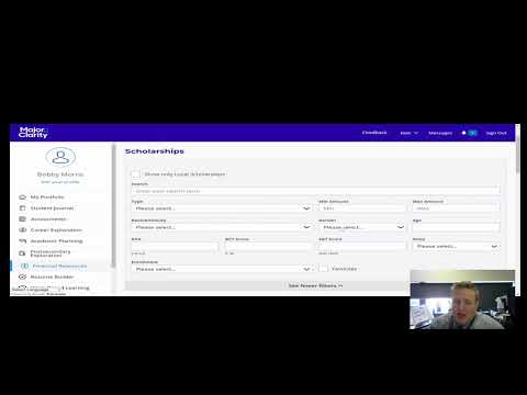 Searching for Scholarships in MajorClarity