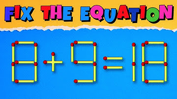 Only A GENIUS Can Fix These Equations By Moving only 1 Stick 🧠 #braingames #puzzles